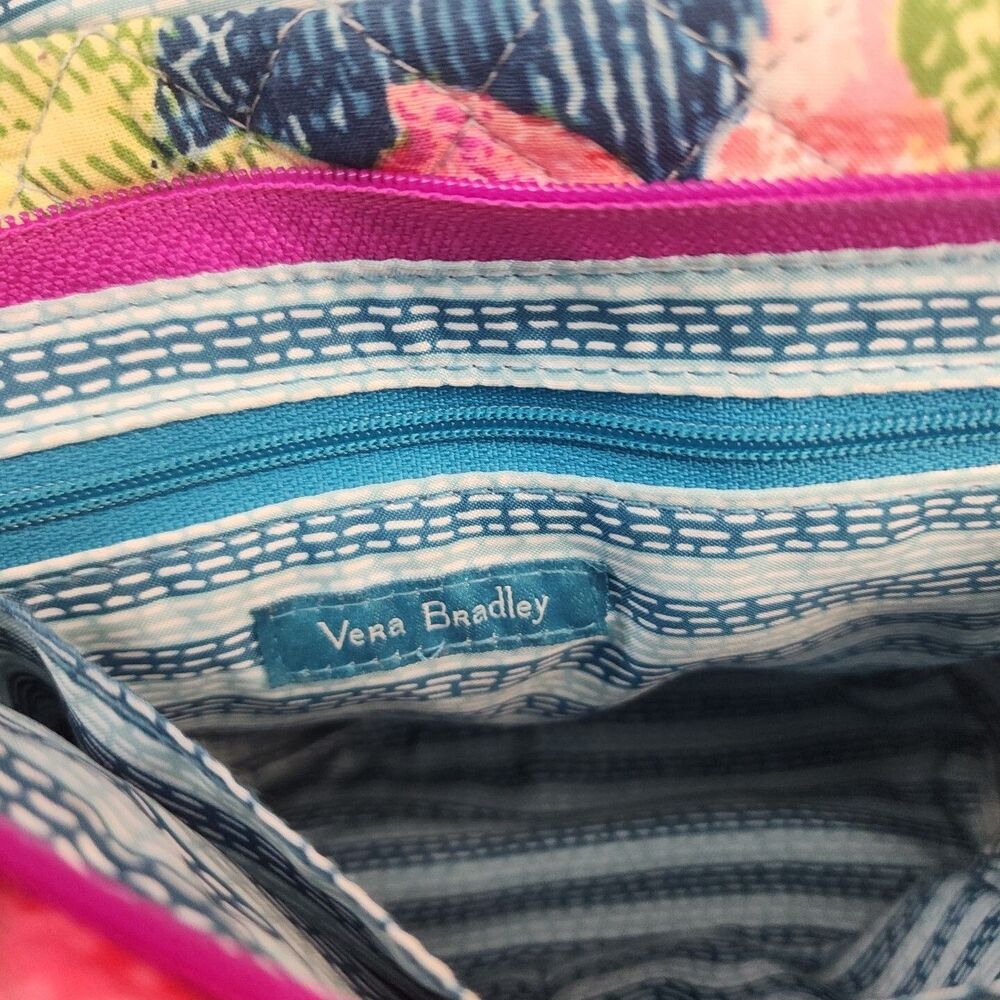 Vera Bradley Pink Crossbody Purse Bag Multicolor Carson Superbloom Pattern RFID - Picture 11 of 13